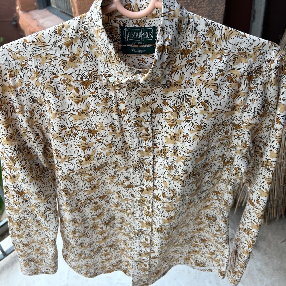 Animal camouflage men’s long sleeve shirt